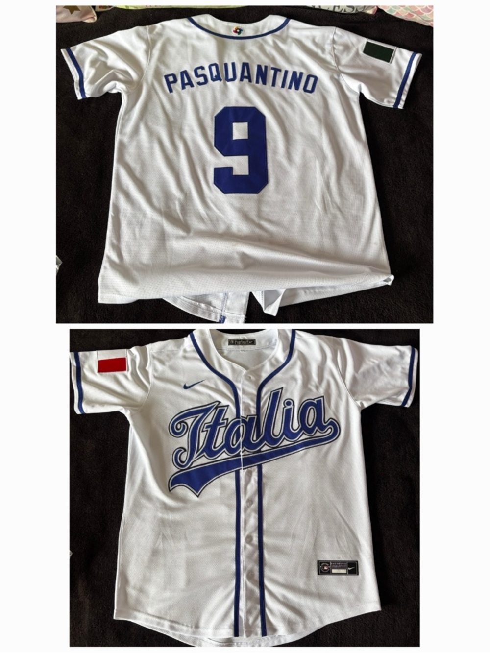 Italy Azzurri x Nike x Vinnie Pasquantino #9 World Baseball Classic jersey large